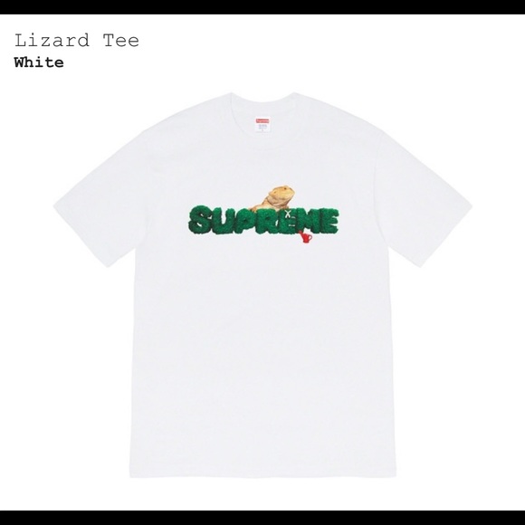 SUPREME LIZARD TEE WHITE - Picture 1 of 1